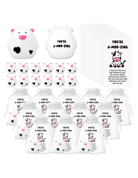 24 Juguetes de Baño de Goma Vaca HuiPiaoUS con Tarjetas