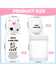 24 Juguetes de Baño de Goma Vaca HuiPiaoUS con Tarjetas 2