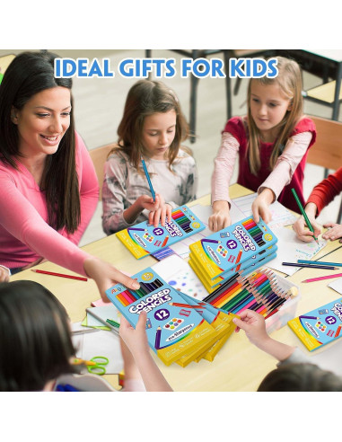 144 Lápices de Colores A Granel Aigybobo - 12 Colores Vibrantes