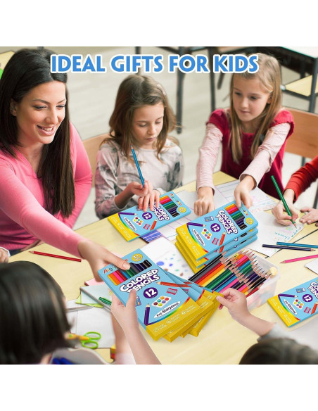 144 Lápices de Colores A Granel Aigybobo - 12 Colores Vibrantes