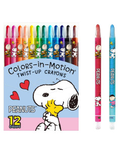 Crayones Peanuts Colores-en-Movimiento 12 Unidades