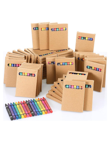 10 Paquetes de Crayones Trandraft 8 Colores Mini 8.7 cm