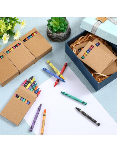 10 Paquetes de Crayones Trandraft 8 Colores Mini 8.7 cm