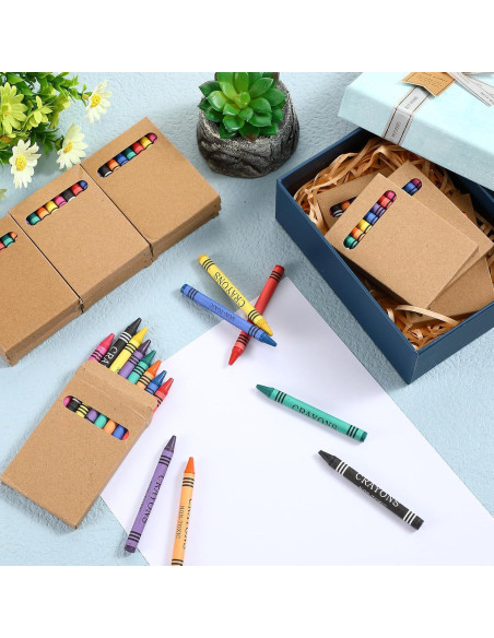 10 Paquetes de Crayones Trandraft 8 Colores Mini 8.7 cm