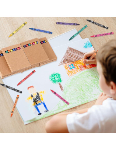 10 Paquetes de Crayones Trandraft 8 Colores Mini 8.7 cm