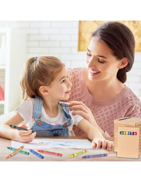 10 Paquetes de Crayones Trandraft 8 Colores Mini 8.7 cm