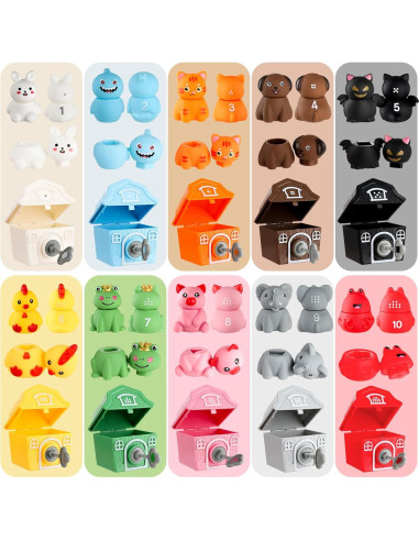 Juguetes Educativos Animales de Granja Montessori - 10 Piezas