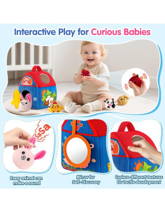 Juguete Montessori Granja SAIMAND con Animales de Peluche 2