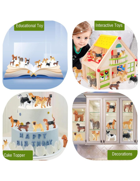 Juego de Mini Figuras de Perros RCOMG - 12 Cachorros Realistas Juego de Mini Figuras de Perros RCOMG - 12 Cachorros Realistas