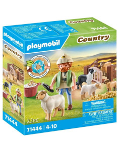 PLAYMOBIL Pastor con Rebaño de Ovejas y Perro Border Collie 2