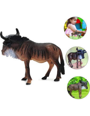 Figurina de Ñu Africano TOYANDONA 9.5x4.5x8.5cm PVC