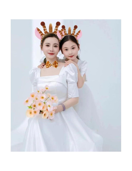 Conjunto Disfraz Jirafa Unisex 3 Piezas con Diadema y Cola