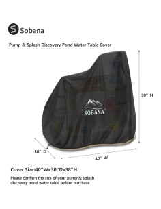 Cubierta de Mesa de Agua Sobana 76x102x97cm Impermeable Negra 2