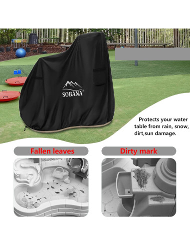 Cubierta de Mesa de Agua Sobana 76x102x97cm Impermeable Negra