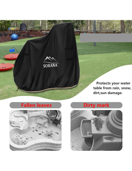 Cubierta de Mesa de Agua Sobana 76x102x97cm Impermeable Negra