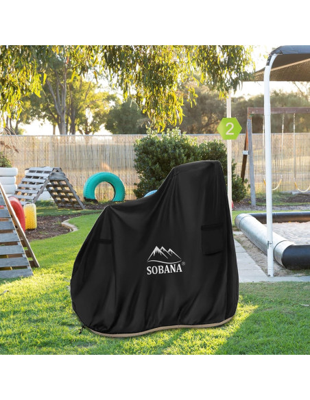 Cubierta de Mesa de Agua Sobana 76x102x97cm Impermeable Negra