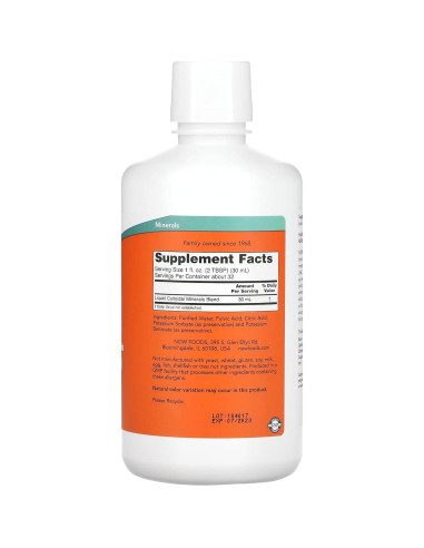 Minerales Coloidales Líquidos NOW Foods 32 Onzas - Derivados de Plantas