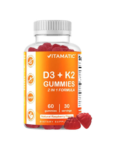 Gomitas Vitamatic Vitamina D3 + K2 60 Unidades - Salud Ósea y Cardiaca