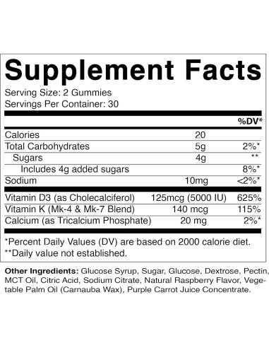 Gomitas Vitamatic Vitamina D3 + K2 60 Unidades - Salud Ósea y Cardiaca