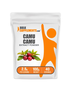 Polvo de Extracto de Camu Camu BulkSupplements 100g Vegano