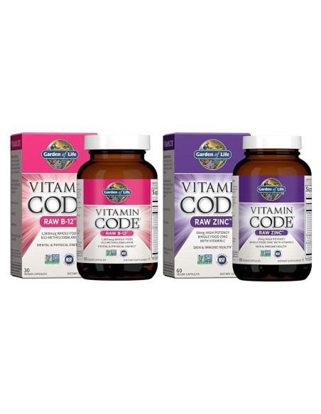 Suplemento Vegano B12 1000mcg + Zinc 30mg Jardín de Vida