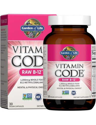 Suplemento Vegano B12 1000mcg + Zinc 30mg Jardín de Vida