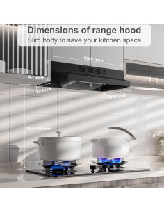 Campana de Cocina Bajo Gabinete SNDOAS 60 cm Negra 230 CFM 2