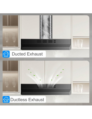 Campana de Cocina Bajo Gabinete SNDOAS 60 cm Negra 230 CFM