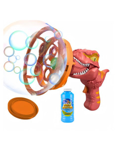 Pistola de Burbuja Dinosaurio SHENSE Rojo 1000 Burbujas/min