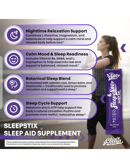 Polvo de Melatonina Clean Nutraceuticals 20 Stix 5 mg Polvo de Melatonina Clean Nutraceuticals 20 Stix 5 mg