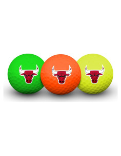 Paquete de 3 Pelotas de Golf Team Effort NBA Chicago Bulls