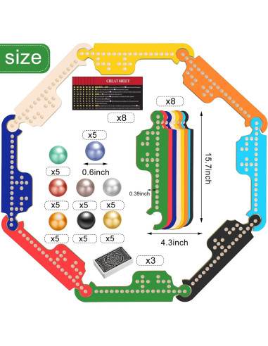 Juego de Mesa de Canicas Kathfly con 8 Tableros y 40 Canicas