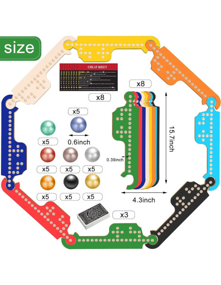 Juego de Mesa de Canicas Kathfly con 8 Tableros y 40 Canicas