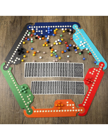 Juego de Mesa de Canicas Kathfly con 8 Tableros y 40 Canicas