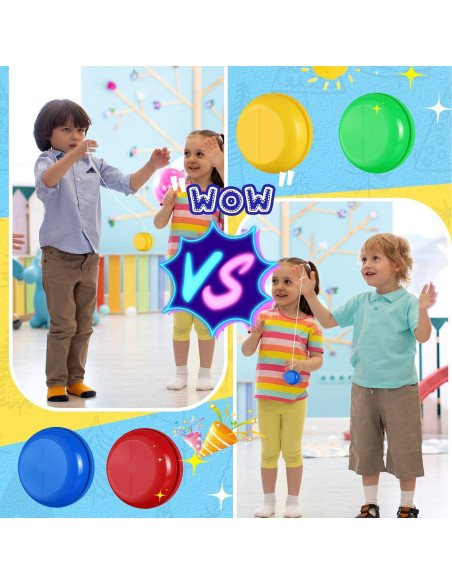 200 Mini Yoyos de Plástico Junkin en 4 Colores para Niños