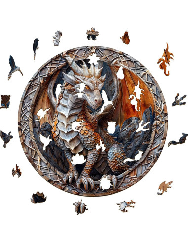 Rompecabezas de Madera 3D Dragón de Cueva NABYSHOP 200 Piezas