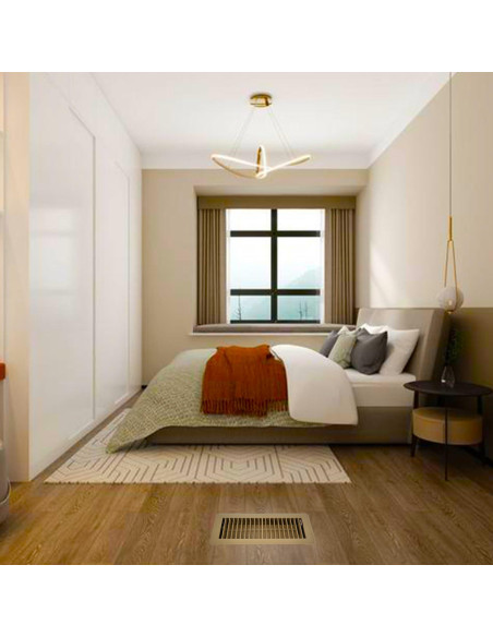 Registro de Piso Katewei 10.16x25.4 cm Acero Marrón Ajustable