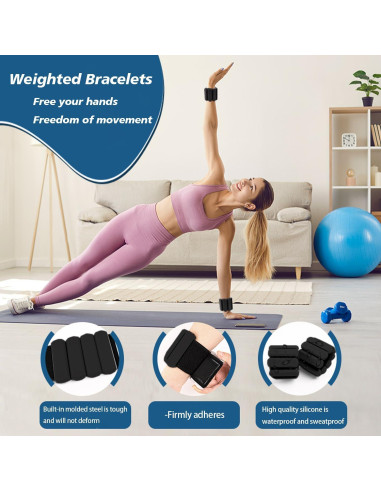 Pesas para Tobillos y Muñecas SDATEKIT 0.91kg Ajustables