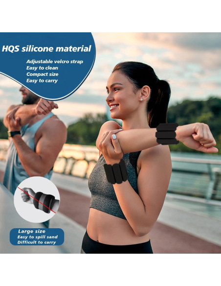 Pesas para Tobillos y Muñecas SDATEKIT 0.91kg Ajustables