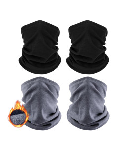 Paquete de 4 Calentadores de Cuello Forro Polar Invierno Unisex