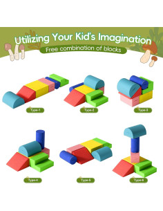 Bloques de Escalada para Bebés TOLEAD - 6 Piezas de Espuma 2