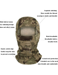 6PCS Máscaras Balaclava Camo Unisex para Esquí y Motocicleta 2