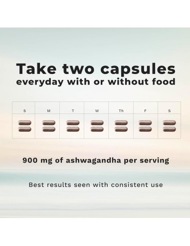 Suplemento Ashwagandha LifeSeasons 900mg - 60 Cápsulas