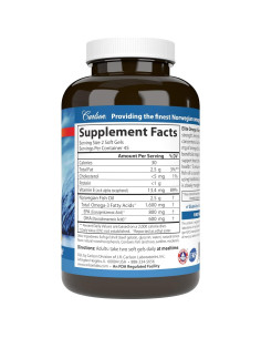 Omega-3 Gems Carlson 1600mg EPA DHA 90 Gelatinas Blandas 2