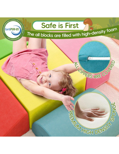 Bloques de Escalada para Bebés TOLEAD - 6 Piezas de Espuma Bloques de Escalada para Bebés TOLEAD - 6 Piezas de Espuma
