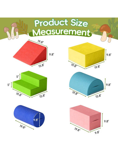 Bloques de Escalada para Bebés TOLEAD - 6 Piezas de Espuma