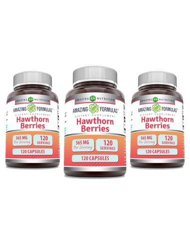 Suplemento de Bayas de Espino Asombroso 565 Mg - 120 Cápsulas