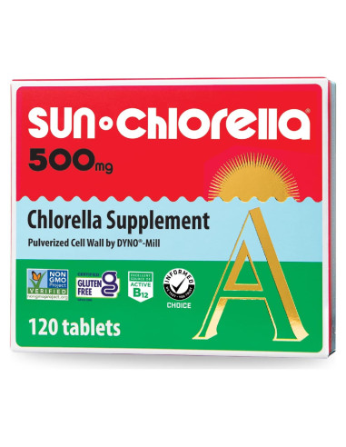 Sun Chlorella 500mg Suplemento de Algas Verdes - 120 Tabletas