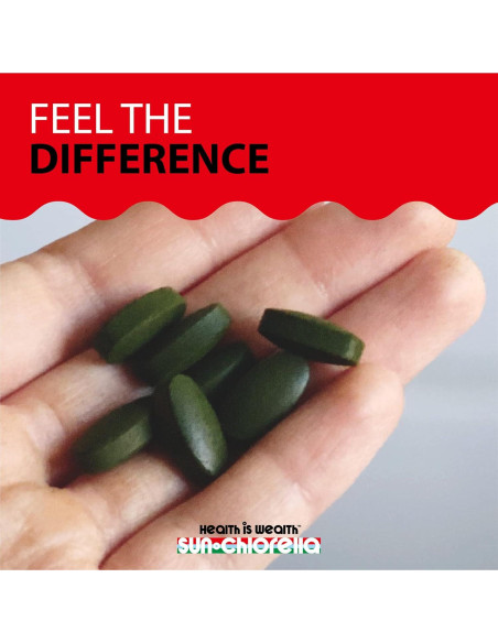 Sun Chlorella 500mg Suplemento de Algas Verdes - 120 Tabletas