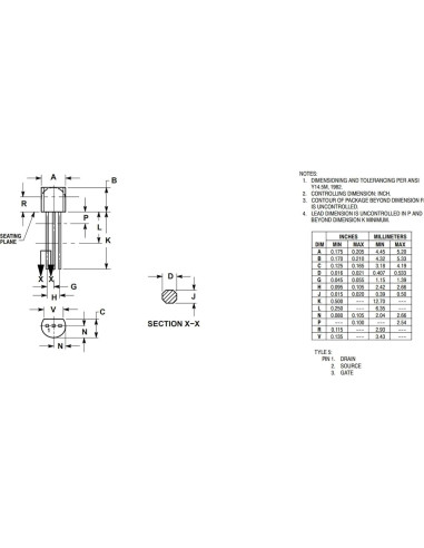 Transistores JFET Canal N 2N5457 y 2N5458 - 20pcs
